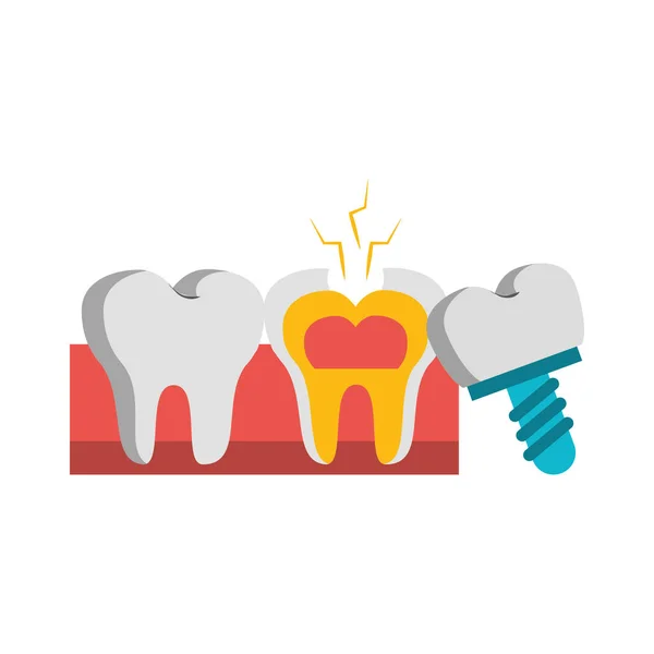 Salute e igiene delle cure dentali — Vettoriale Stock