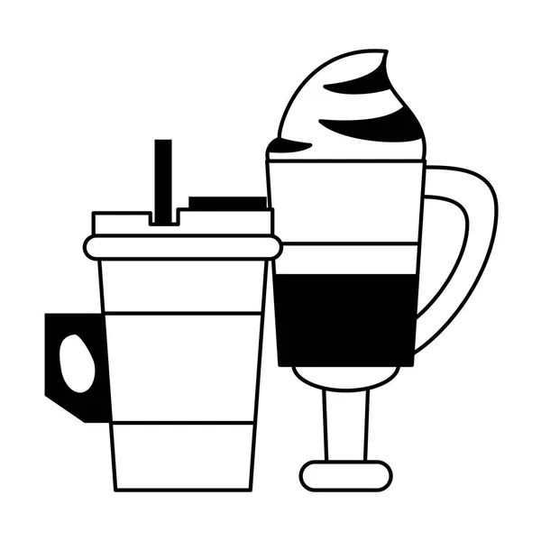 Kaffee Café Konzept Cartoon — Stockvektor