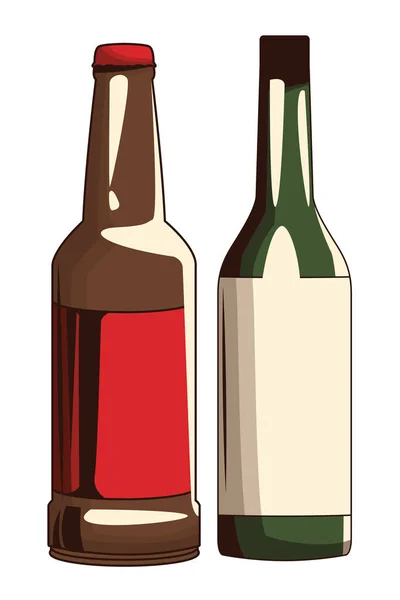 Напої пляшки значок — стоковий вектор