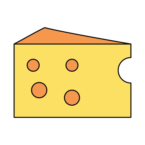 Icono de rebanada de queso — Vector de stock