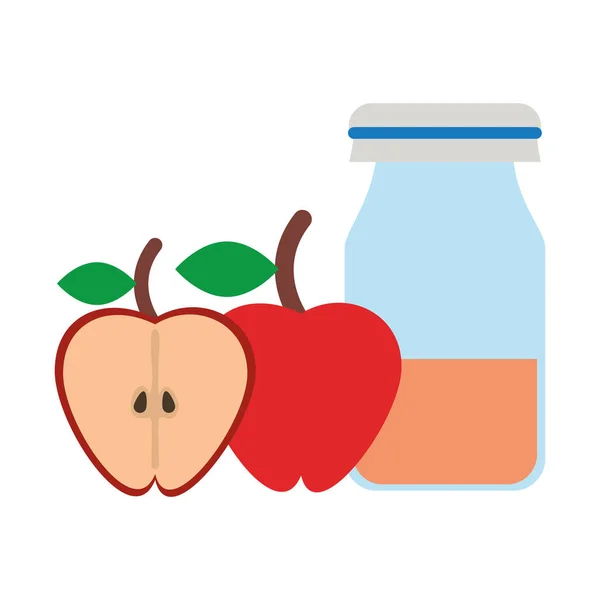 Fruchtsaft gesunde Getränke flach — Stockvektor