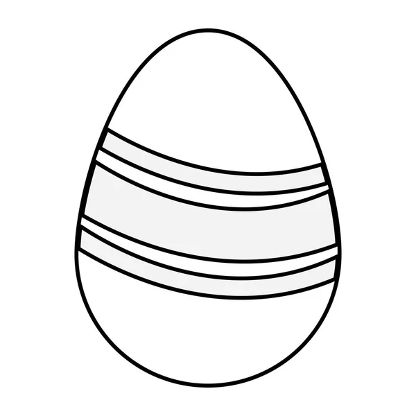 Páscoa ovo colorido celebração isolado preto e branco — Vetor de Stock