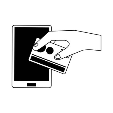 Siyah beyaz online alışveriş ve satış sembolleri