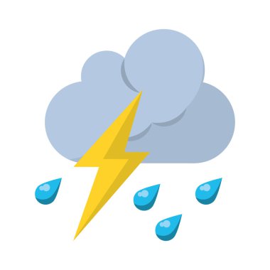 Işınlar hava karikatür ile bulut yağmur