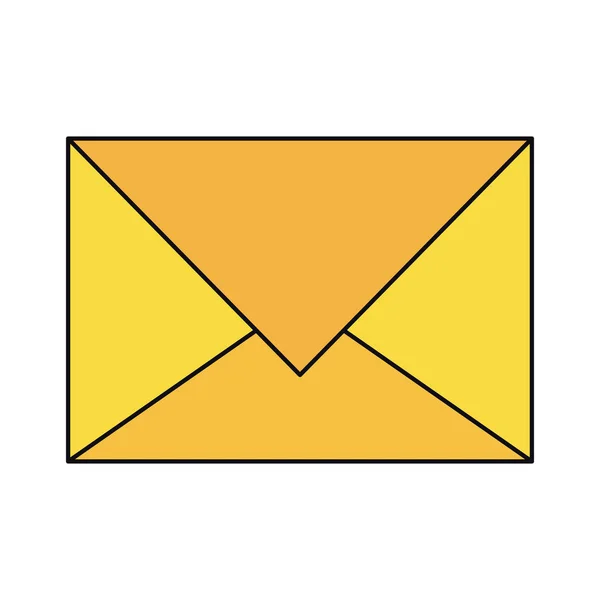 Envelope símbolo de e-mail isolado — Vetor de Stock