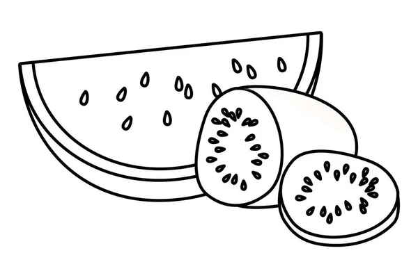Delicious fruits cartoon — Stock Vector