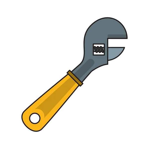 Adjustable wrench construction tool — Stock Vector