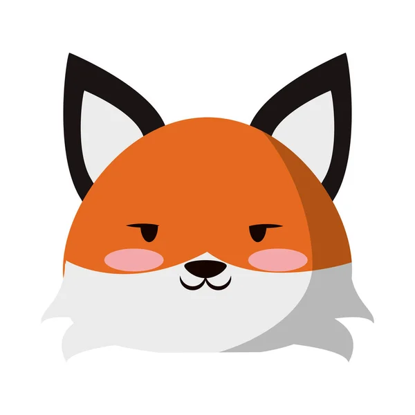 Cute fox animal cartoon vector illustration — Stock Vector