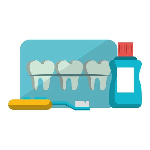 牙科护理健康与卫生 — 图库矢量图片