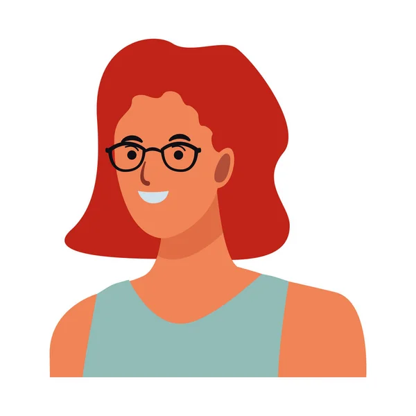 Femme avatar personnage de dessin animé — Image vectorielle