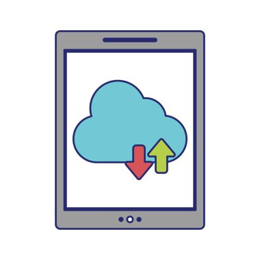 bulut mavi çizgileri olan tablet