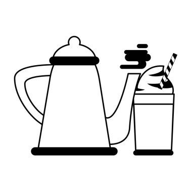 kahve kafe konsept karikatür