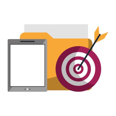 belgeler ve hedef ile cep telefonu