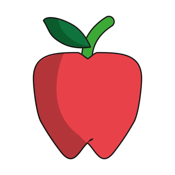 Apple gyümölcs rajzfilm elszigetelt — Stock Vector