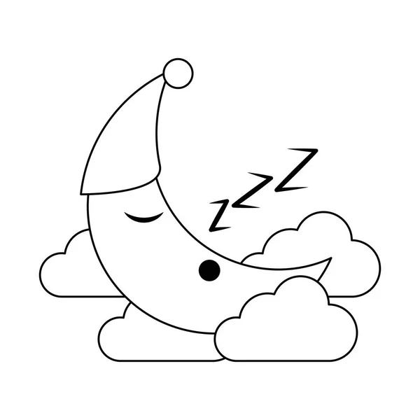 수면 과 휴식 만화 — 스톡 벡터