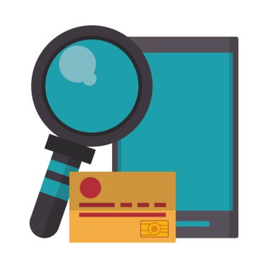 online alışveriş konsepti karikatür