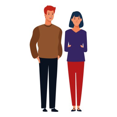 Çift avatar çizgi film karakteri