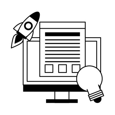 teknoloji yazılım araçları karikatür