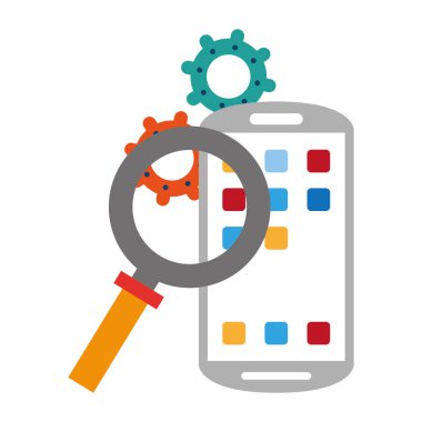 Smartphone operatif sistem yazılım vektör illüstrasyon