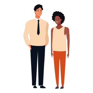 Çift avatar çizgi film karakteri