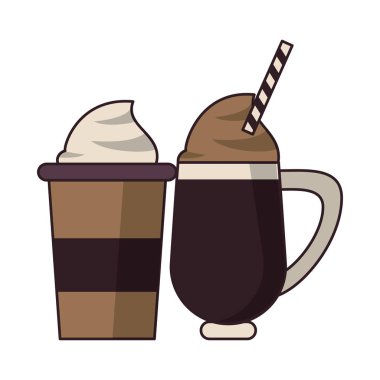 kahve kafe konsept karikatür