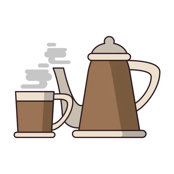 Café café conceito cartoon — Vetor de Stock
