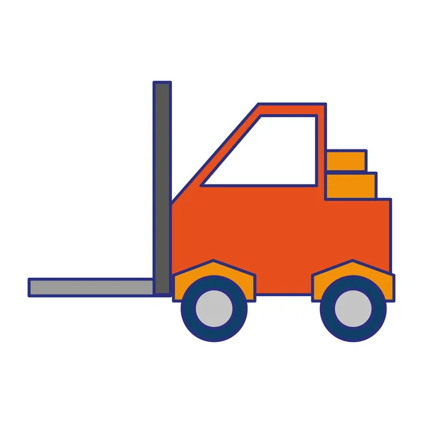 Gaffeltruck Last Vehicle isolerad symbol — Stock vektor