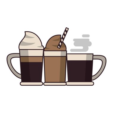 kahve kafe konsept karikatür