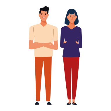 Çift avatar çizgi film karakteri