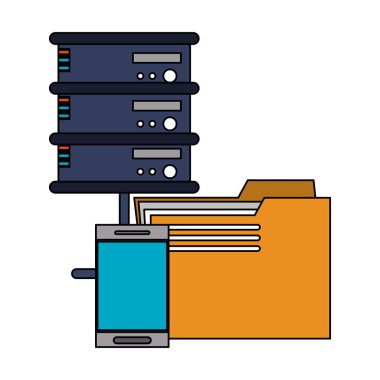 Sunucular ve veritabanı teknolojisi sembolleri