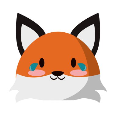 Şirin Tilki hayvan çizgi film vektör çizimi