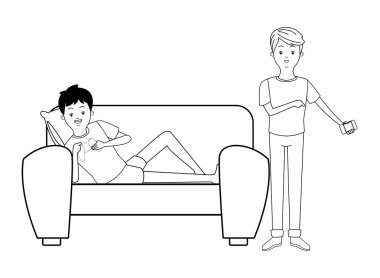 Siyah beyaz bin yıllık insanlar oyun partisi