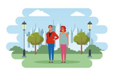 kadın avatar çizgi film karakter vektör illüstrasyon