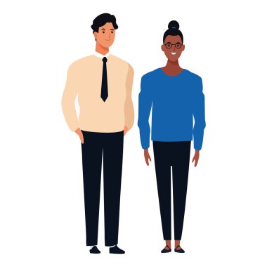 Çift avatar çizgi film karakteri