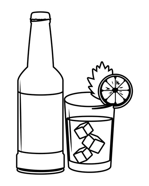 Bebidas alcoólicas bebidas desenhos animados — Vetor de Stock