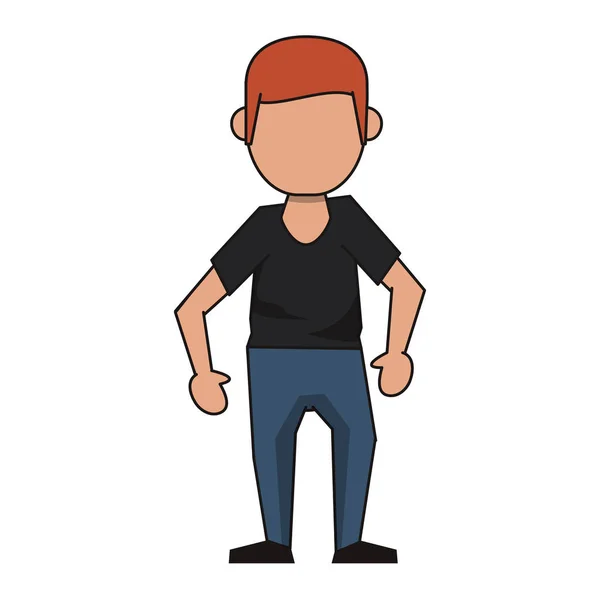 Man avatar cartoon karakter — Stockvector