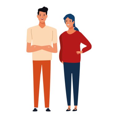 Çift avatar çizgi film karakteri