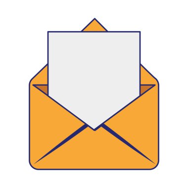 zarf simgesi karikatür mavi çizgiler