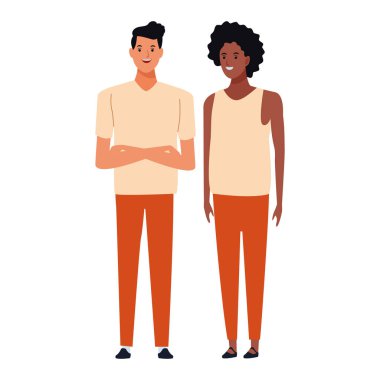 Çift avatar çizgi film karakteri