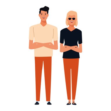 Çift avatar çizgi film karakteri