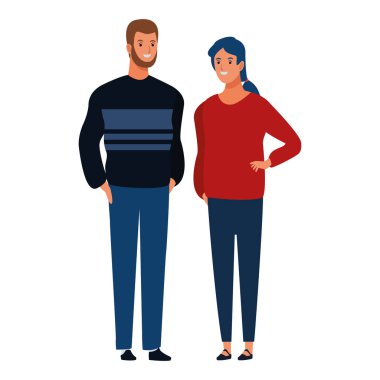 Çift avatar çizgi film karakteri