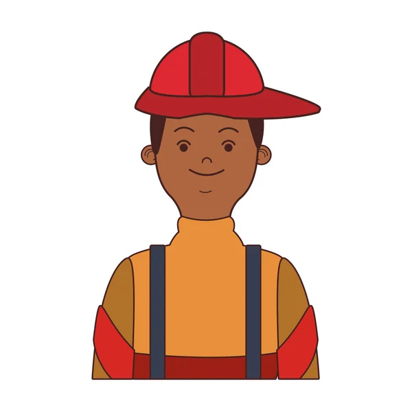 Мультфильм с пожарным — стоковый вектор