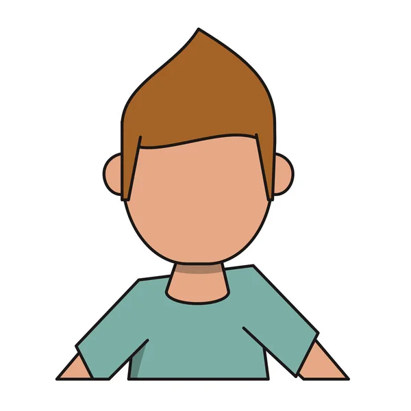 Muž avatar kreslený znak portrét — Stockový vektor