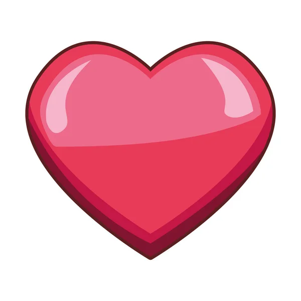 Desenho animado ícone do coração — Vetor de Stock