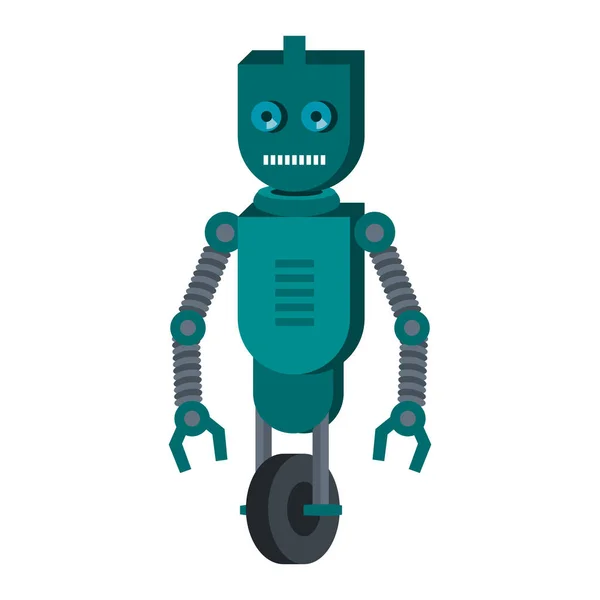 Robô engraçado personagem cartoon isolado — Vetor de Stock