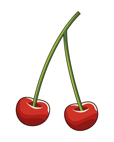 Desenho animado ícone de cerejas —  Vetores de Stock