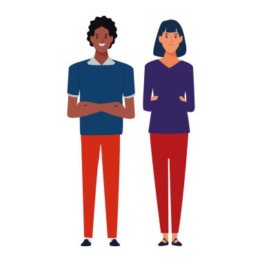 Çift avatar çizgi film karakteri