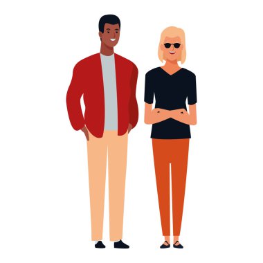 Çift avatar çizgi film karakteri