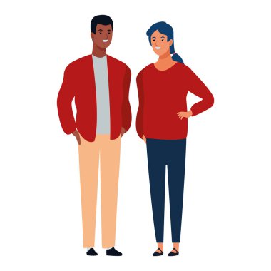 Çift avatar çizgi film karakteri