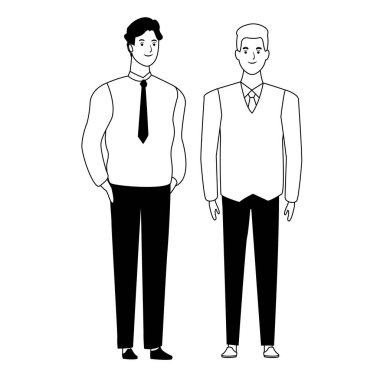 siyah ve beyaz erkekler avatar karikatür karakter